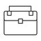 Briefcase document business management developing successful line style icon