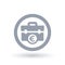 Briefcase Euro icon - European business suitcase money symbol