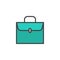 Briefcase filled outline icon