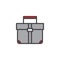 Briefcase filled outline icon