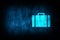 Briefcase icon abstract blue background illustration digital texture design concept