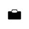 Briefcase icon. Bag sign Baggage symbol. Black and white vector graphics.