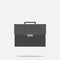 Briefcase icon. Business bag on gray background. Flat image euro