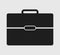 Briefcase Icon on gray background.