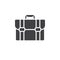 Briefcase icon vector, portfolio solid logo, pictogram isolated