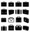 Briefcase icons set