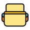 Briefcase laptop bag icon color outline vector