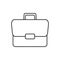 Briefcase line icon, linear style pictogram isolated on white. Suitcase, portfolio symbol.