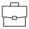Briefcase line icon, office and work, bag sign