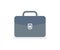Briefcase with Lock Vector Isolated Icon, Case