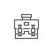 Briefcase outline icon
