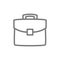 Briefcase, portfolio, bag line icon.