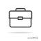 Briefcase portfolio outline icon black color