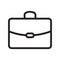 Briefcase sign icon in flat style. Suitcase vector illustration on white isolated background. Baggage business concept.