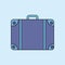 Briefcase Suitcase Business colored line icon vector illustration.