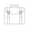Briefcase Suitcase Business Thin line vector illustration