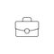 Briefcase thin line icon. portfolio Hand Drawn thin line icon