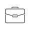 Briefcase Thin Line Vector Icon.