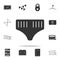 Briefs underpants icon. Detailed set of web icons. Premium quality graphic design. One of the collection icons for websites, web d