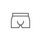 Briefs underpants line icon