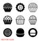 Brigadeiro icon vector. Brazilian sweet brigadier design illustration