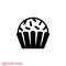 Brigadeiro icon vector. Brazilian sweet brigadier design illustration