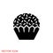 Brigadeiro icon vector. Brazilian sweet brigadier design illustration