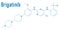 Brigatinib cancer drug molecule. Skeletal chemical formula.