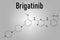 Brigatinib cancer drug molecule. Skeletal chemical formula.