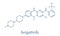 Brigatinib cancer drug molecule. Skeletal formula.