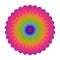 Bright abstract mosaic circle. Logo rainbow mandala.