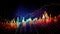 bright abstract stock market graph background