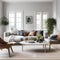 A bright and airy Scandinavian-inspired living room with minimalistic design2