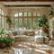 Bright and airy sunroom filled with plants and natural light