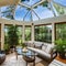 A bright and airy sunroom with plenty of plants and natural light5, Generative AI