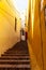 Bright alley with stairs in Guanajuato, Mexico