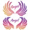 Bright angel wings emblem