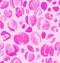 bright animalistic watercolor pink seamless pattern with stylized leopard skin pattern