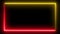 Bright animation of a frame in shiny yellow and red colors - copy space