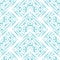 Bright Aqua Monochrome Tie Dye Shibori Kaleidoscope Mirrored Chevrons on White Background Vector Seamless Pattern