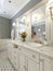 Bright art deco style bathroom