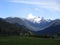 Bright attractive Alpine mountain peaks at Capilano River Regional Park Canada