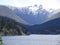 Bright attractive Alpine mountain peaks at Capilano River Regional Park Canada