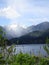 Bright attractive Alpine mountain peaks at Capilano River Regional Park Canada