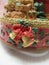 Bright attractive yuletide Christmas decorative ribbon and bells ornament 2019