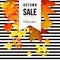 Bright autumn sale striped poster