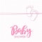 Bright baby girl arrival card shower invitation