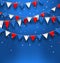 Bright Background with Bunting Flags for American Holidays