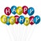 Bright balloon Happy Birthday card