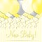 Bright balloon New Baby card